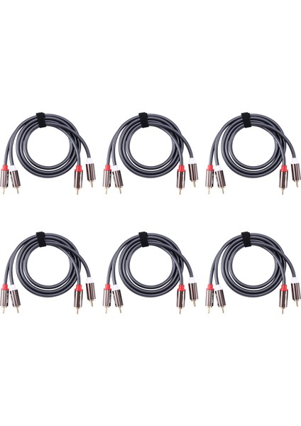 Tv DVD Amplifikatör Subwoofer Soundbar 1m Için 6x Rexlis 2 Rca Ila 2 Rca Erkek Hifi Ses Kablosu Ofc Av Hoparlör Tel (Yurt Dışından)