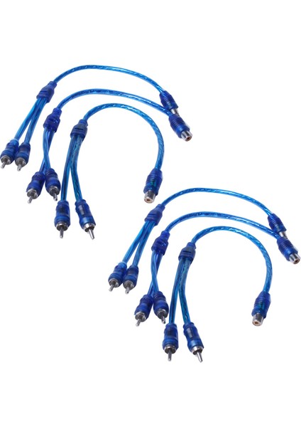 1 Rca Dişi Için 2 Rca Erkek Adaptör Ayırıcı Kablosu Için 6 Adet Ses Bağlantısı (Yurt Dışından)