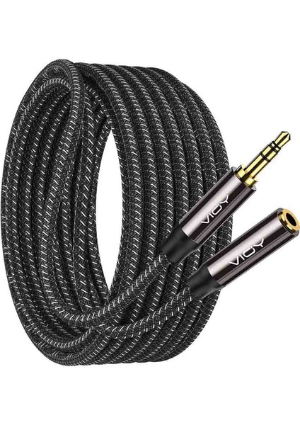 Vioy 3.5mm Aux Stereo Kablo Erkek - Kulaklık Için Kadın Kulaklık Uzatma Kabloları Akıllı Telefon Tablet Medya Oynatıcı Vb 5m (Yurt Dışından)