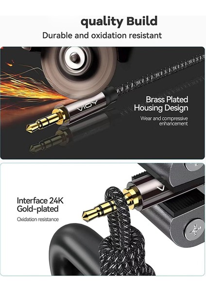 Vioy 3.5mm Aux Stereo Kablo Erkek - Kulaklık Için Kadın Kulaklık Uzatma Kabloları Akıllı Telefon Tablet Medya Oynatıcı Vb 5m (Yurt Dışından) modelleri