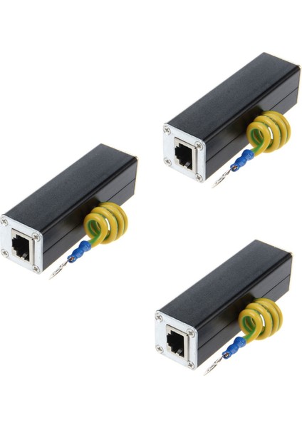 3x Semoic RJ45 Fiş Ethernet Ağ Dalgalanma Protector Thunder Arrester 100MHZ (Yurt Dışından)