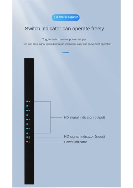 Ölçüm 1 Giriş 8 Çıkış Ayrıştırıcısı HDMI Uyumlu Splitter 4K 30Hz Ekran Tv Videosu Için Yinelenen Amplifikatör Splitter (Yurt Dışından)