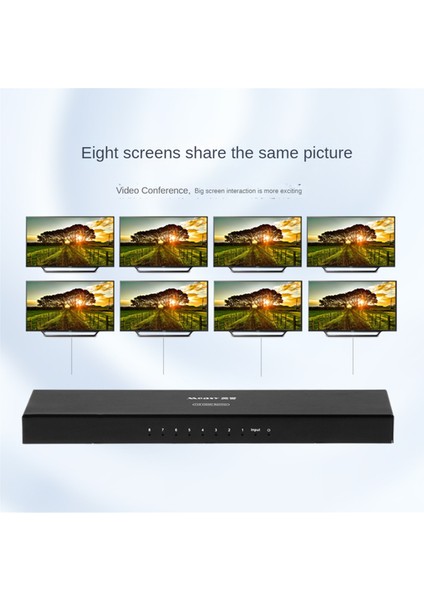 Ölçüm 1 Giriş 8 Çıkış Ayrıştırıcısı HDMI Uyumlu Splitter 4K 30Hz Ekran Tv Videosu Için Yinelenen Amplifikatör Splitter (Yurt Dışından) modelleri