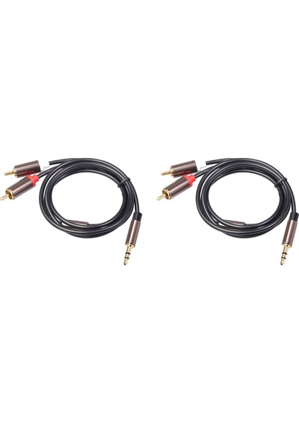 2x Rca Kablo Hifi Stereo 3.5mm Ila 2rca Ses Kablosu Aux Aux Rca Kabak Amplifiverler Için 3,5 Y Sonrıcı Ses Car Aux Cep Telefonu (Yurt Dışından)