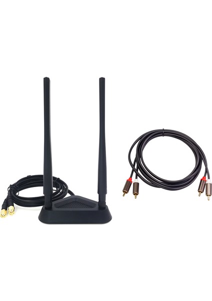 2.4g/5g Çift Frekans Uzatma Kablosu Anten Wifi Yönlendirici 2rca Ila 2 Rca Koaksiyel 3.5 Jack Stereo Rca Audio Cord 1m (Yurt Dışından)