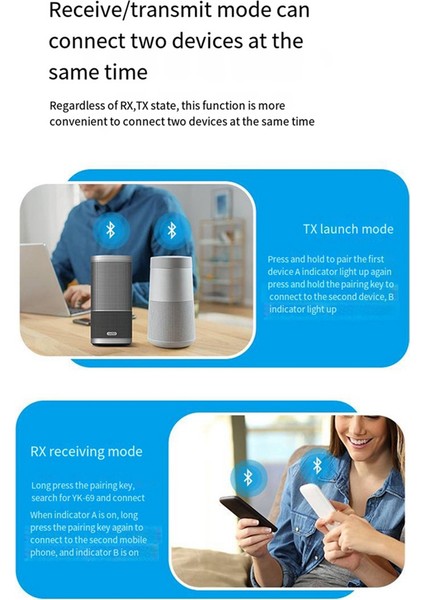 Qualcomm Aptx Kablosuz Ses Adaptörü Kayıpsız Ses Kalitesi Için Bluetooth 5.2 Alıcı ve Verici 2 Arada 1 (Yurt Dışından) fırsatları