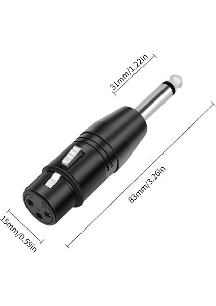 6.35MM Mono Erkek - Xlr 3 Pın Kadın Ses Ses Fik Dönüştirici Adaptör Adaptör Amplifik (Yurt Dışından) fırsatları