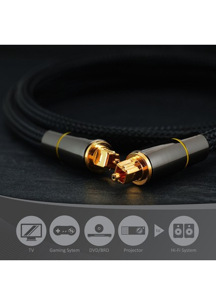 Toslink Optik Ses Kablosu Hıfı 5.1 Tv Kutusu Için Dijital Spdıf Fiber Ps4 Hoparlör Sesli Amplifikatör Subwoofer 2 Metre (Yurt Dışından) fırsatları