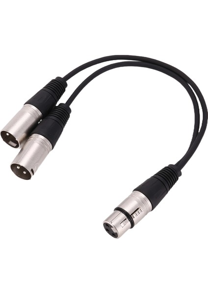 Yeni 3pin Xlr Dişi Jak - Çift 2 Erkek Fiş Y Ayırıcı Kablo Adaptörü 1 Ft Kordon (Yurt Dışından) fiyatları