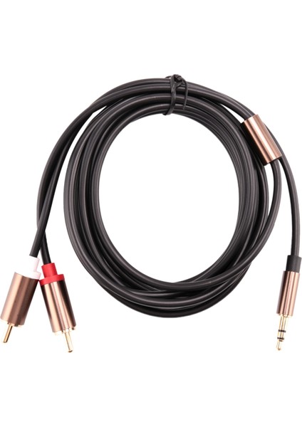 Jack 3.5mm Ila 2 Rca Ses Kablosu Aux Splitter 3.5mm Stereo Erkek - Erkek Rca Adaptör 2 Hoparlör Kablosu 1m (Yurt Dışından)