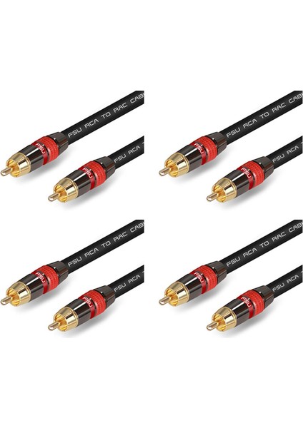 4x Fsu Dijital Audio Rca Kablo Premium Stereo Rca - Rca Koaksiyel Spdıf Kablo Erkek Hoparlör Hıfı Subwoofer Kablosu Av 0.5m (Yurt Dışından) modelleri