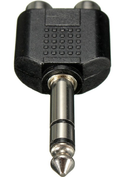 6pcs 6.35MM 1/4 Inç Erkek Stereo Ila 2 Çift Rca Dişi Y Splitter Ses Adaptör Dönüştürücü (Yurt Dışından) fırsatları