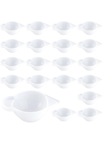 20 Adet Reçine Karıştırma Bardağı, Küçük Silikon Kalıplar Fincan Dağıtıcı Epoksi Reçine Karıştırma, Takı Yapımı Için Mini Ölçüm Bardağı (Yurt Dışından)