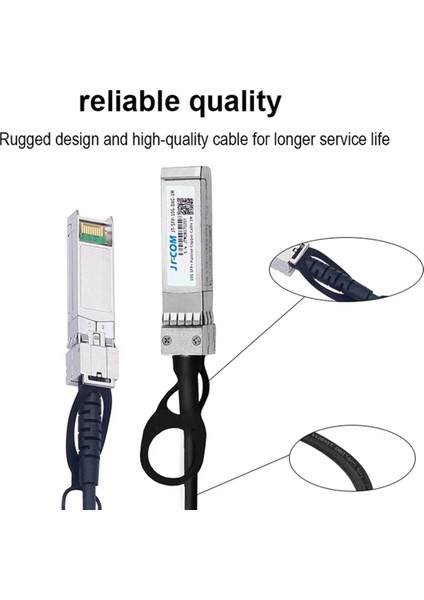 2x Jt-Com 10GB Sfp+ Dac Twinax Kablosu, Pasif, SFP-H10GB-CU2M, Ubiquiti, Intel, Mikrotik, Netgear, D-Link, 1metreler (Yurt Dışından) fırsatları