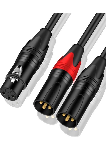 Xlr-Xlr Y-Sprıtter Kablosu Dengeli Xlr Kadın-Çift Xlr Erkek Ses Mikrofon Adaptörü 2 Xlr-Xlr Ses Adaptörü, B (Yurt Dışından)