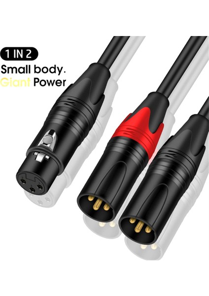 Xlr-Xlr Y-Sprıtter Kablosu Dengeli Xlr Kadın-Çift Xlr Erkek Ses Mikrofon Adaptörü 2 Xlr-Xlr Ses Adaptörü, B (Yurt Dışından) fiyatları
