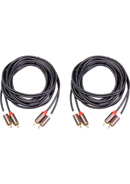 2x 2rca-2 Rca Erkek-Erkek Ses Kablosu Altın Kaplama Rca Ses Kablosu Ev Sineması DVD Tv CD Amplifikatör Ses Kutusu (Yurt Dışından)