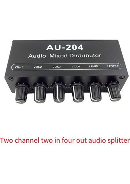 AU-204 Stereo Ses Sinyal Mikser Kartı Kulaklık Sürücüsü Güç Amplifikatörleri Karıştırıcı Distribütörü 3.5mm (Yurt Dışından) fırsatları