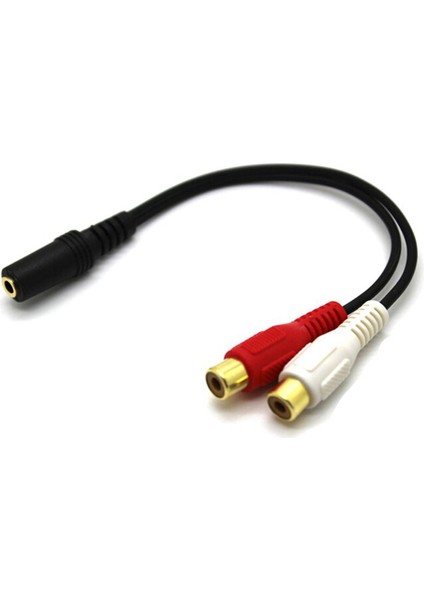 2x 2 Rca Erkek Ila Dişi 3.5mm Jack Aux Stereo Ses Kablosu (Yurt Dışından) fiyatları
