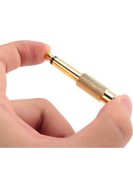 5x Altın Kaplama 6.35MM 1/4 Inç Erkek Mono Fiş Rca Kadın 6.5mm Jack Audio Stereo Adaptör Bağlantı Tap Ts Dönüştürücü Ses Mikseri (Yurt Dışından)