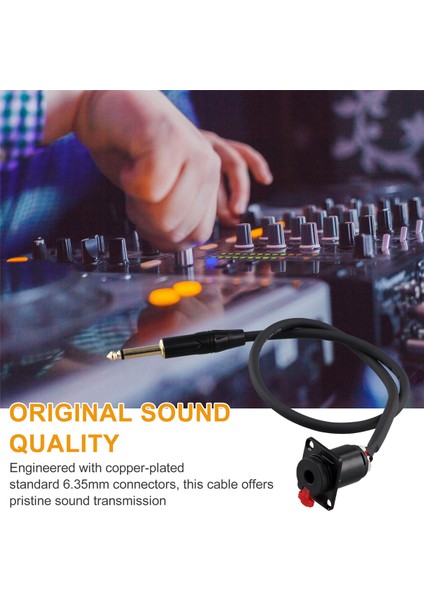 6.35MM Dişi Panel 6.35MM Erkek Konektör Kablosu 6.35MM Dişi Soket Ila 6.35MM Erkek Kulaklık Uzatma Kablosu (Yurt Dışından) fırsatları