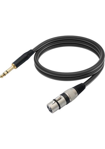Trs 1/4 Inç - Xlr 3pin Kablo Dengeli Xlr - Jack 6.35MM Trs Sinyal Bağlantı Kablosu Mikrofon Ses Kablosu 5m (Yurt Dışından)