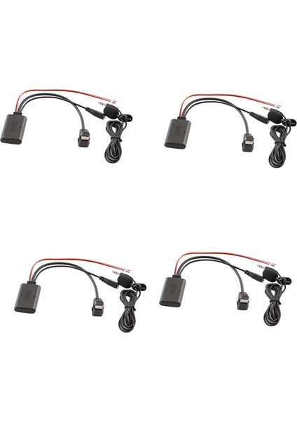 4x Araba Bluetooth 5.0 Aux Kablo Mikrofon Handfree Cep Telefonu ÖncüAdaptörü (Yurt Dışından)
