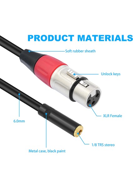 Hoparlör Mikseri Için Çift Xlr Ila 1/8 Dişi Adaptör, Dengeli Mini Jak (3.5mm) Mikrofon Kablosu (Yurt Dışından) fırsatları