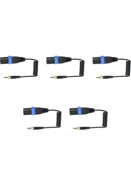 5x Saramonik Kilitleme Tipi 3.5mm Ila 3.5mm Trs - Xlr Erkek Mikrofon Çıkışı Kablosuz Alıcılar Için Evrensel Ses Kablosu (Yurt Dışından)