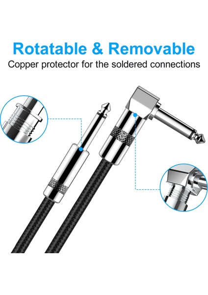 Gitar Kablosu 10FT Elektrik Enstrüman Kablosu Gitar Bas Amp Kordosu Elektrikli Mandolin Gitar Klavye Ses Kablosu (Yurt Dışından) fiyatları