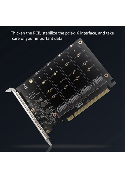 Pcıe&#39;den Nvme 4 Bay M2 M Anahtar Tip SSD - PCIE16X Genişletme Kartı Adaptör Arabası (Yurt Dışından) fiyatları