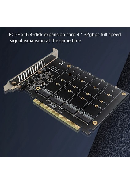 Pcıe&#39;den Nvme 4 Bay M2 M Anahtar Tip SSD - PCIE16X Genişletme Kartı Adaptör Arabası (Yurt Dışından) modelleri