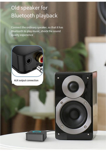 Qualcomm Bluetooth 5.1 Aux/rca Eski Ses Amplifikatörü Kablosuz Ses Oynatıcı Kayıpsız Ses Kalitesi (Yurt Dışından) fiyatları