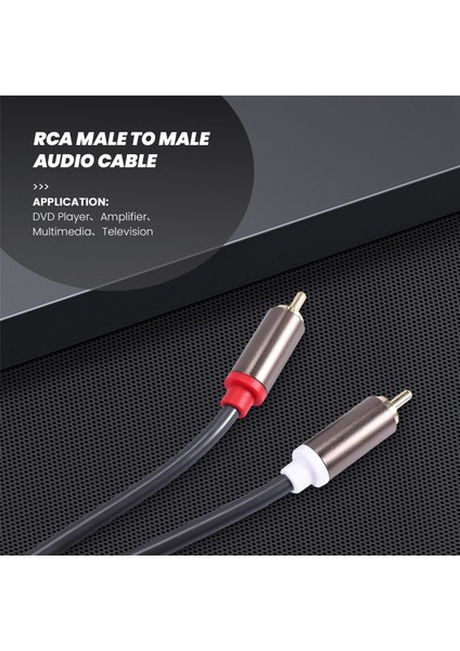 Rexlis 2 Rca - 2 Rca Erkek - Erkek Hifi Ses Kablosu Ofc Av Hoparlör Tel Tv DVD Amplifikatör Subwoofer Soundbar 1m (Yurt Dışından) modelleri