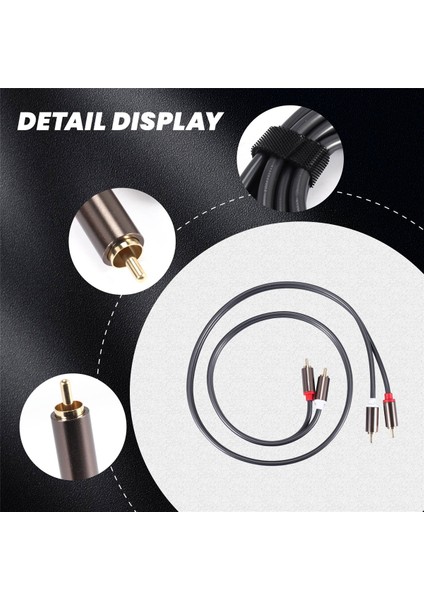 Rexlis 2 Rca - 2 Rca Erkek - Erkek Hifi Ses Kablosu Ofc Av Hoparlör Tel Tv DVD Amplifikatör Subwoofer Soundbar 1m (Yurt Dışından) indirimleri