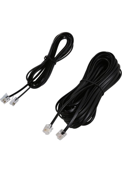 2pcs RJ11 6P4C Telefon Kablo Kablosu Adsl Modem, 2 Metre ve 10 Metre (Yurt Dışından)
