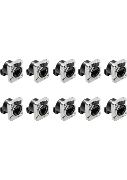 10PCS Ethernet RJ45 Şasi Soketi NE8FDP Ethernet Konektörden Geçiş IP65 Su Geçirmez D (Yurt Dışından)