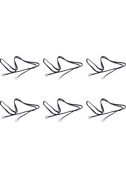 6x RJ11 6P4C Telefon Kablo Kablosu Adsl Modem 1 Metre (Yurt Dışından)