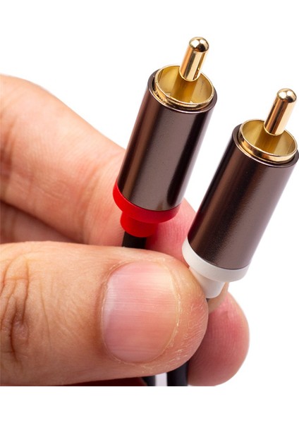 4x 2rca - 2 Rca Koaksiyel Ses Kablosu 3.5 Jack Stereo Rca Ses Kablosu Ev Sineması DVD Tv Amplifikatörü CD Soundbox (Yurt Dışından) indirimleri