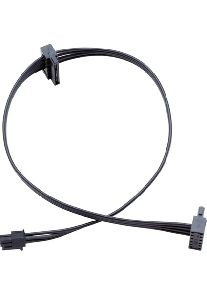 2pcs Mini 4pin - Çift 15PIN Sata HDD Güç Kablosu Mini 4p - Seri SSD Çift HDD Güç Kablosu, 45CM/17.7INCH (Yurt Dışından)