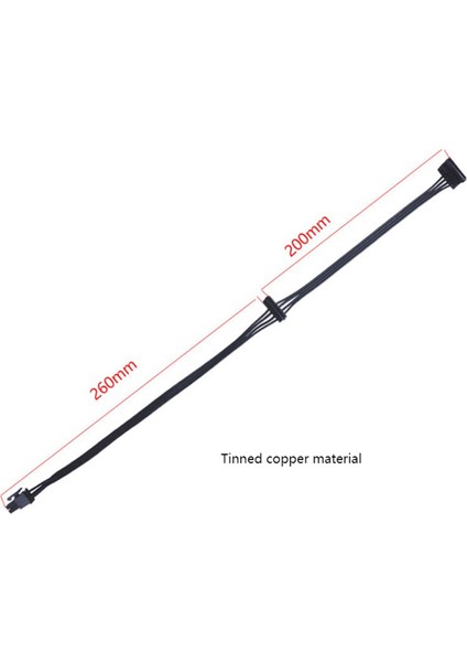 2pcs Mini 4pin - Çift 15PIN Sata HDD Güç Kablosu Mini 4p - Seri SSD Çift HDD Güç Kablosu, 45CM/17.7INCH (Yurt Dışından) fiyatları