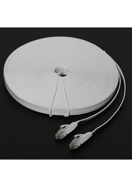 2x Cat 6 Ethernet Kablosu 100 Ft (30 Metre) Düz Ince Uzun Internet Ağı Lan Yama Kabloları, Cat6 Yüksek Hızlı Bilgisayar Teli (Yurt Dışından) fırsatları