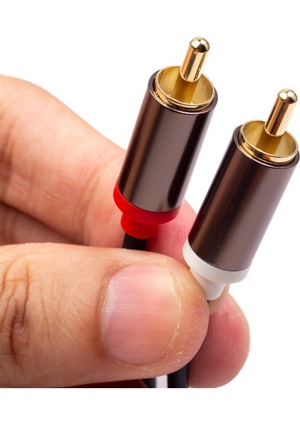2x 2rca - 2 Rca Koaksiyel Ses Kablosu 3.5 Jack Stereo Rca Ses Kablosu Ev Sineması DVD Tv Amplifikatör CD Soundbox (Yurt Dışından) fırsatları