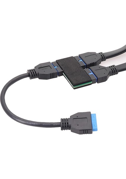 USB Hub 3.0 19PIN 1 Ila 2 Başlık Uzatma Kablosu ve Modüler Kablo Hattı ve Genişletme Kartı ile (Yurt Dışından) fırsatları
