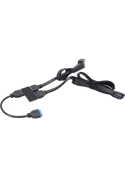 USB Hub 3.0 19PIN 1 Ila 2 Başlık Uzatma Kablosu ve Modüler Kablo Hattı ve Genişletme Kartı ile (Yurt Dışından) indirimleri