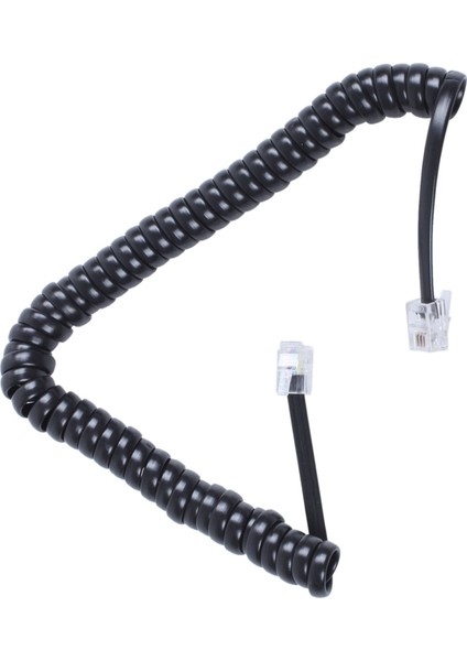10X Yedek Rj9 4P4C Fiş Sarılmış Esnek Telefon Elleri Kablo Hattı Siyah (Yurt Dışından) fiyatları