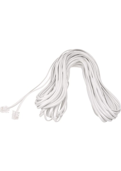 2x Beyaz Erkek 6P2C RJ11 Fiş Telefon Faks Modem Hat Kablosu, Sabit Telefon Için 14M (Yurt Dışından) modelleri