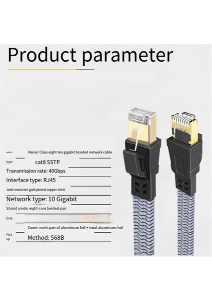 Ethernet Kablosu Sttp 40GBPS Cat 8 RJ45 Network Lan Yama Kablosu Yönlendirici Modem Internet Rj 45 Ethernet Kablosu (Yurt Dışından) indirimleri