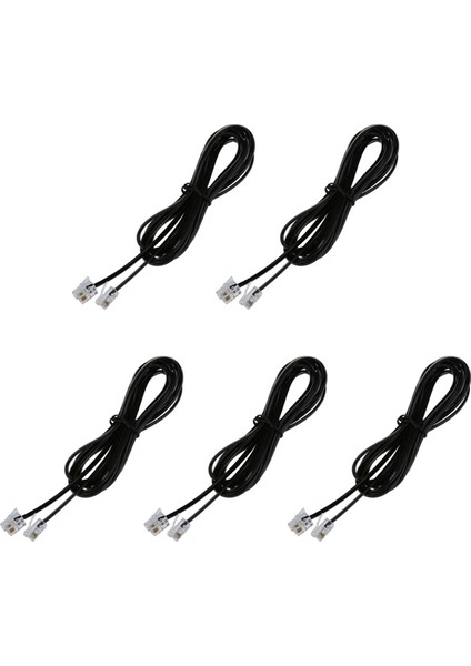 5x RJ11 6P4C Telefon Kablo Kablosu Adsl Modem 2 Metre (Yurt Dışından)