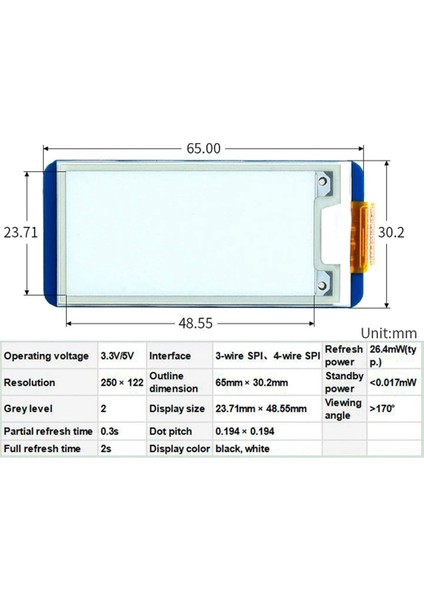 2x Waveshare 2.13INCH E-Mürekkep Ekran Şapkası, Beyaz Iki Renkli 250X122 Pixel E-Kağıt Ekran LCD Raspberry Pi 4b/3b+/3b/2b/sıfır (Yurt Dışından) fırsatları